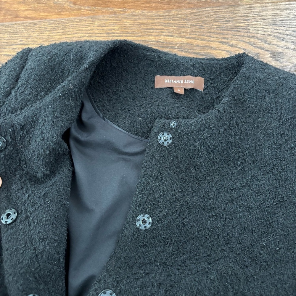 Melanie Lyne Elegant Textured Wool Suit Jacket - Picture 8 of 15